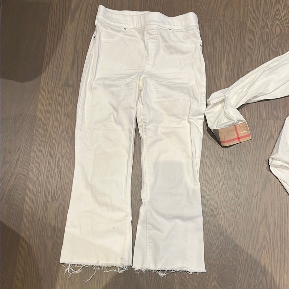 SPANX White Denim Pants